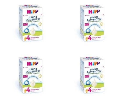 4 x HIPP 4 JUNIOR COMBIOTIC Mleko w proszku dla dzieci 550 g NEW
