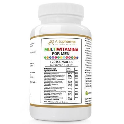 ALTO PHARMA Multiwitamina Complex DLA MĘŻCZYZN + Prebiotyk 120 kapsułek