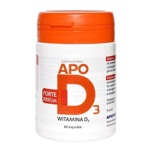 APO D3 FORTE WITAMINA D3 2000 j m 60 kapsułek cena i opinie Apteka