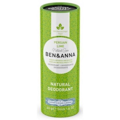 BEN & ANNA Naturalny dezodorant na bazie sody PERSIAN LIME sztyft kartonowy 40 g