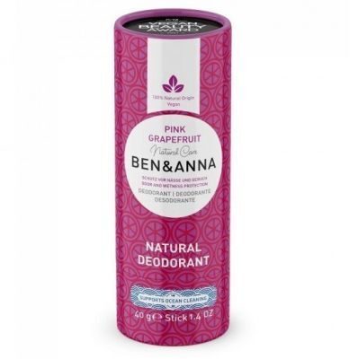 BEN & ANNA Naturalny dezodorant na bazie sody PINK GRAPEFRUIT sztyft kartonowy 40 g