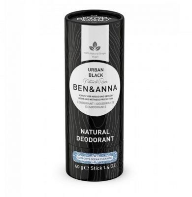 BEN & ANNA Naturalny dezodorant na bazie sody URBAN BLACK sztyft kartonowy 40 g