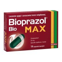 BIOPRAZOL BIO MAX 20 mg 14 kapsułek dojelitowych KOD2D