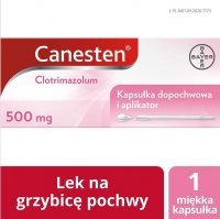 CANESTEN 500 mg 1 kapsułka dopochwowa miękka