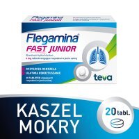 FLEGAMINA FAST JUNIOR 4 mg 20 tabletek ulegających rozpadowi w jamie ustnej DATA WAŻNOŚCI 31.07.2024