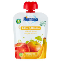 HUMANA 100% Organic Mus Jabłko-Banan po 4. miesiącu 90 g DATA WAŻNOŚCI 11.08.2024