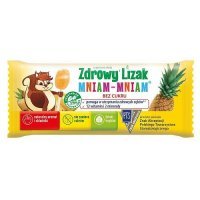 Lizak MNIAM-MNIAM o smaku ananasowym bez cukru ŁEZKA 1 sztuka
