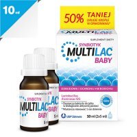 MULTILAC BABY SYNBIOTYK Krople 10 ml(probiotyk + prebiotyk), (2x5 ml)