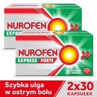 2 x NUROFEN EXPRESS FORTE 400 mg 30 kapsułek