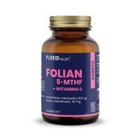 PUREO HEALTH Folian 5-MTHF+ Witamina C 60 kapsułek
