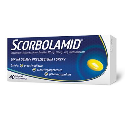 SCORBOLAMID 40 tabletek Zwalcza objawy przeziębienia i grypy