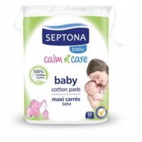 SEPTONA Płatki do uszu dla niemowląt kosmetyczne 100% bawełny 50 sztuk