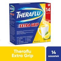 THERAFLU EXTRAGRIP 14 saszetek, gorączka, grypa, katar