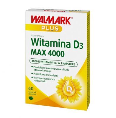 WITAMINA D3 MAX 4000 60 kapsułek Walmark Plus