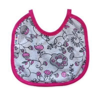 AKUKU A1640 Śliniak wiązany mały kwiaty, 1 szt.