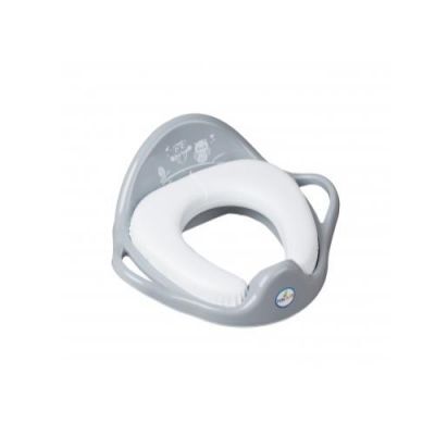 TEGA BABY Nakładka sedesowa dla dziecka miękka, SOWA szara, 1 sztuka