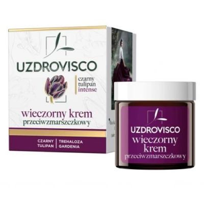 UZDROVISCO Czarny Tulipan Intense Wieczorny krem przeciwzmarszczkowy, 50ml