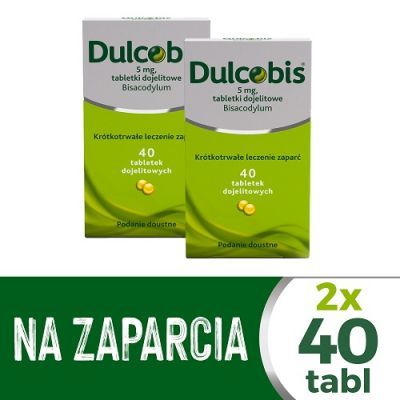 2 x DULCOBIS 5 mg 40 tabletek dojelitowych