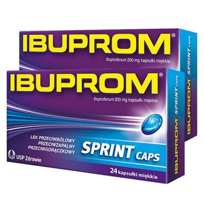 2 x IBUPROM SPRINT CAPS 24 kapsułki bóle głowy, zębów, gorączka