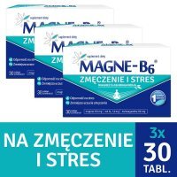 3 x MAGNE-B6 ZMĘCZENIE i STRES 30 tabletek