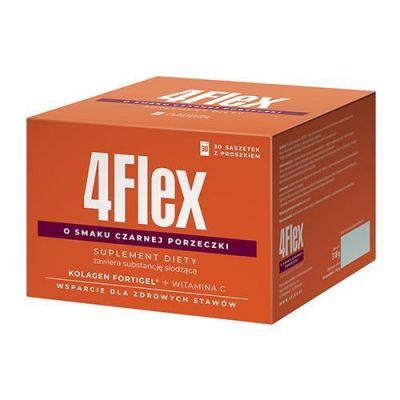 4Flex Kolagen o smaku czarnej porzeczki, 30 sasz. KRÓTKA DATA 31.01.2026