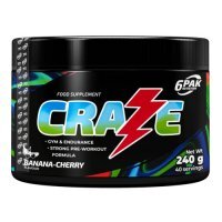 6Pak Nutrition Craze Banan-Wiśnia, 240 g