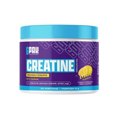 6Pak Nutrition Creatine Monohydrate smak cytrynowy, 300 g