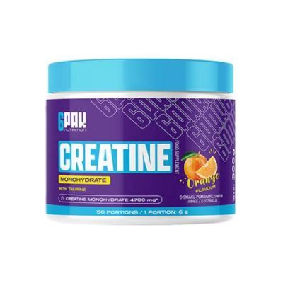 6Pak Nutrition Creatine Monohydrate smak pomarańczowy, 300 g
