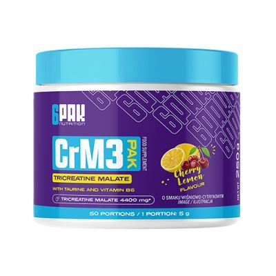 6Pak Nutrition CrM3 PAK Kreatyna w proszku Cytryna-Wiśnia, 250 g