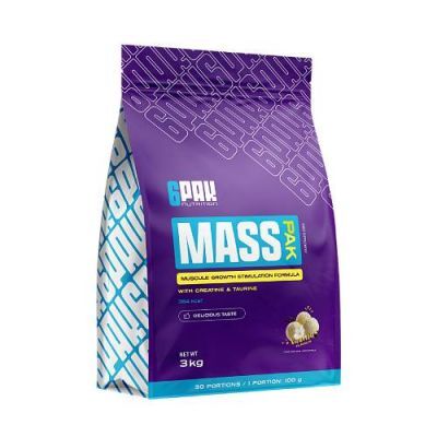 6Pak Nutrition Mass Pak gainer Wanilia, 3 kg