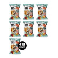 6 x BUNNY NINJA FRUIT FLUK Przekąska owocowa o smaku jabłko mango 15 g + + 1 BUNNY NINJA GRATIS