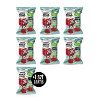 6 x BUNNY NINJA FRUIT FLUK Przekąska owocowa o smaku jabłko truskawka 15 g + 1 BUNNY NINJA GRATIS