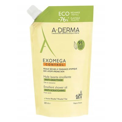 A-Derma ExOmega Olejek emolient pod prysznic (zapas), 500 ml