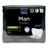 Abena Man Premium Formula 1 Wkładki higieniczne dla mężczyzn na nietrzymanie moczu, 15 szt.