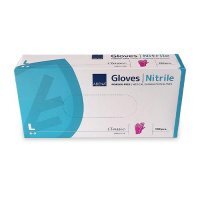 ABENA NITRILE Rękawiczki rozmiar L nitrylowe bezpudrowe - fioletowe, 100szt.