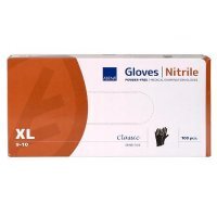 ABENA NITRILE Rękawiczki rozmiar XL nitrylowe bezpudrowe Classic - czarne, 100 sztuk