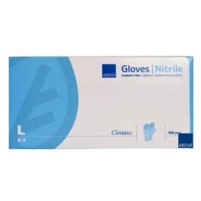 ABENA Rękawice NITRYL LARGE niebieskie, 100szt.