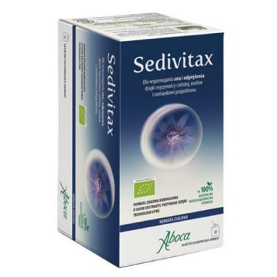 ABOCA SEDIVITAX Herbata ziołowa - wspomaganie snu i odprężenie, 20 saszetek