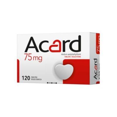 ACARD 75 mg 120 tabletek profilaktyka chorób serca