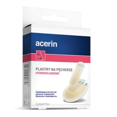 Acerin Hydrokoloidowe plastry na pęcherze, 6 szt.