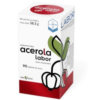 ACEROLA 90 tabletek do ssania smak ananasowy LABOR