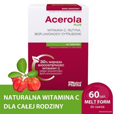 ACEROLA PLUS 60 tabletek do ssania Nutro Pharma