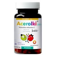 ACEROLKI 200 mg HEC Naturalna Witamina C 90 pastylek do ssania