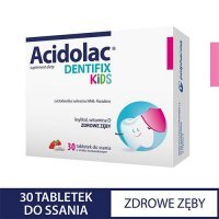 ACIDOLAC DENTIFIX KIDS 30 tabletek do ssania o smaku truskawkowym