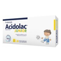 Acidolac Junior o smaku białej czekolady, 20 tabletek KRÓTKA DATA 30.09.2026