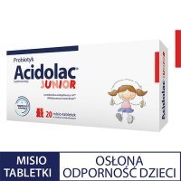 ACIDOLAC JUNIOR o smaku truskawkowym 20 tabletek