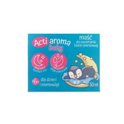 Actiaroma Baby Maść do nacierania klatki piersiowej 6m+ ,50 ml KRÓTKA DATA 30.06.2026