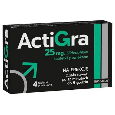 ACTIGRA 25 mg 4 tabletek