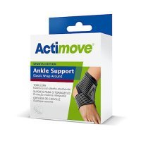 ACTIMOVE Sports Edition Stabilizator stawu skokowego z elastycznym pasem do owijania Black L