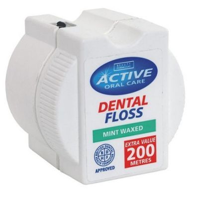ACTIVE DENTAL FLOSS nić dentystyczna miętowa woskowana 200 m